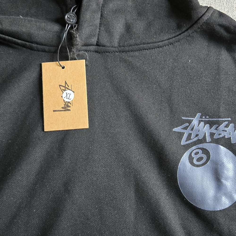 Stussy Black Hoodie with Logo